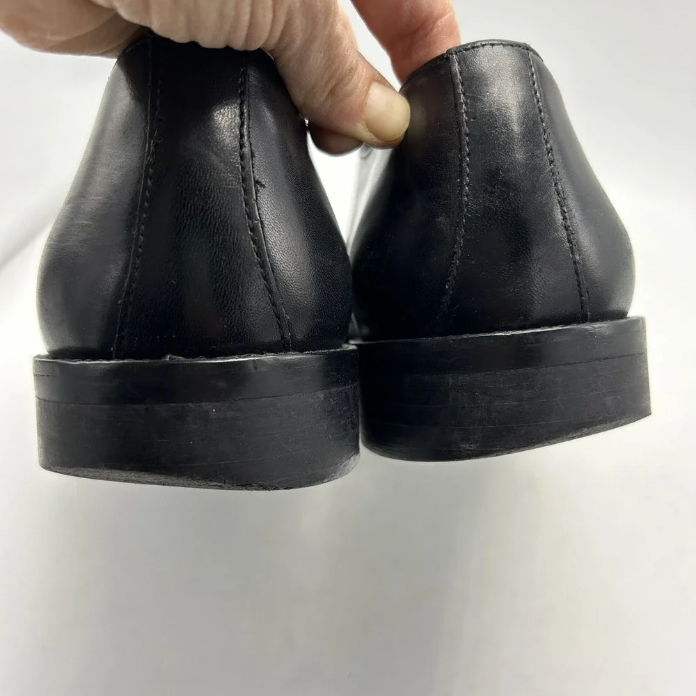 To Boot New York Dress Shoes Mens 9 Adam Derrick Italian Leather Black Flaw